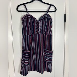 GIANI BINI Red, White& Blue Stripped Dress